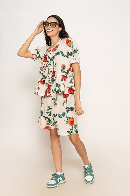 Vintage Rose Co-ord Short Set