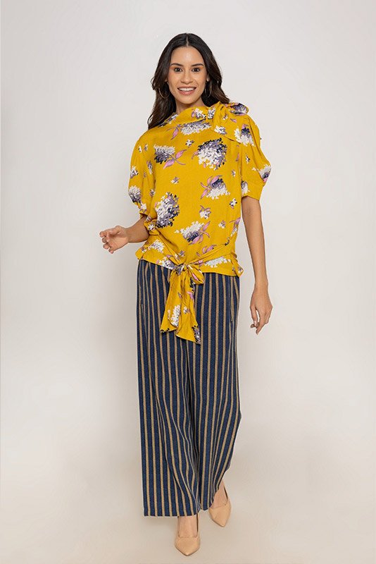 FLORAL AND STRIPED CO-ORD SET - Image 2