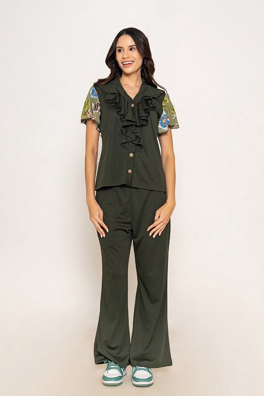RUFFLED ACCENT CO-ORD SET - Image 2