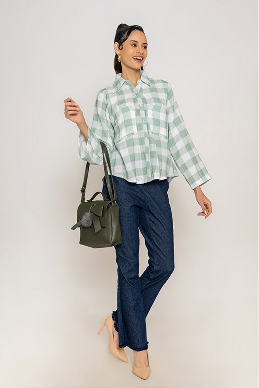 CHECKERED PRINT SHIRT - Image 2