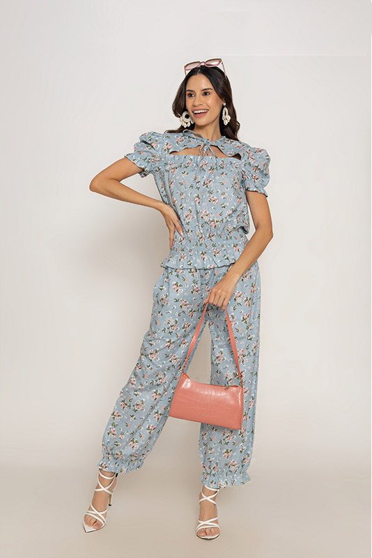 DITSY FLORAL SMOCKED CO~ ORD SET - Image 2